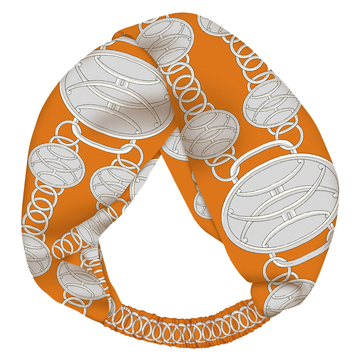 Wholesale silk twill silk adjustable elastic printing hair band